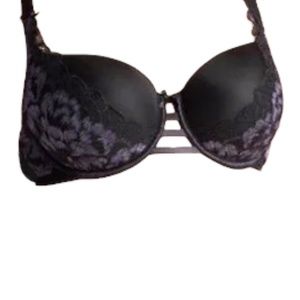 NWOT CACIQUE BLACK LACE BOOST BALCONETTE BRA 40B